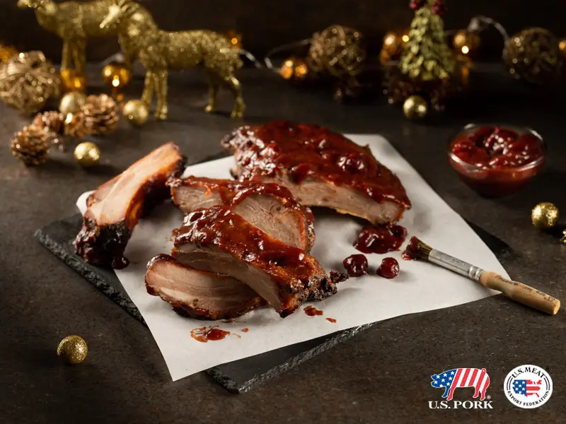 Baby Back Ribs con Salsa de Cranberries