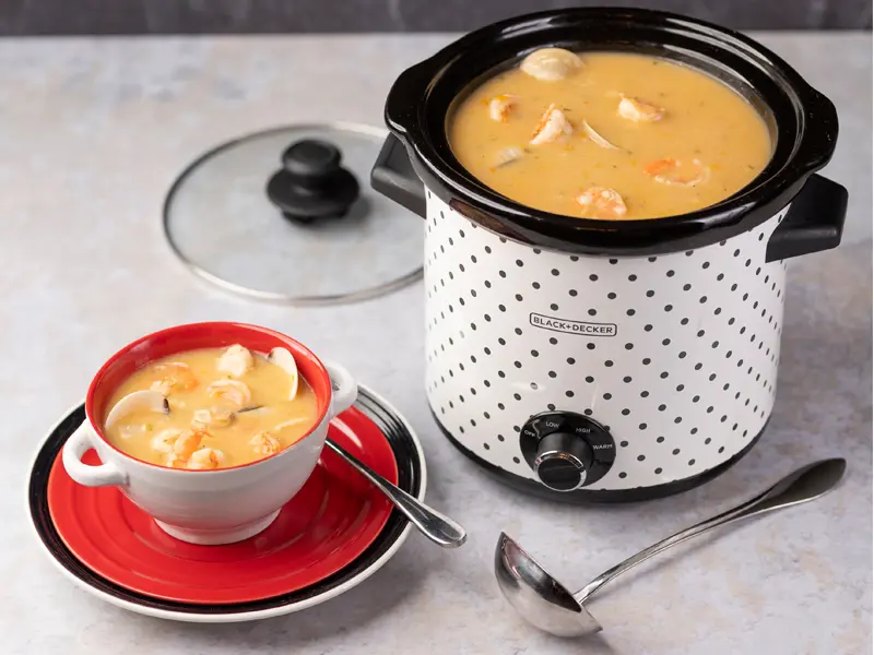 Bisqué de Mariscos en Olla de Cocimiento Lento