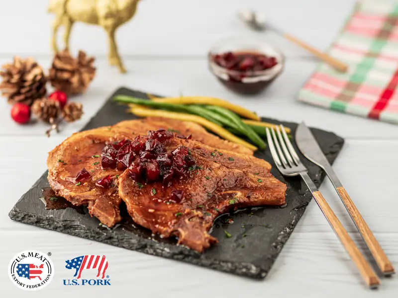 Chuletas con Salsa de Ciruela