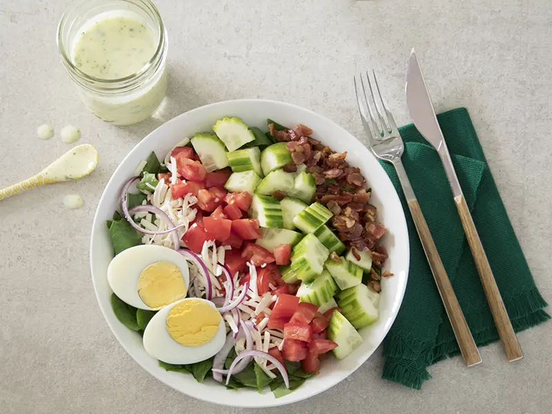 Ensalada con Aderezo de Yogur