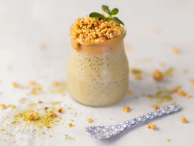 Pudín de Chía con Matcha